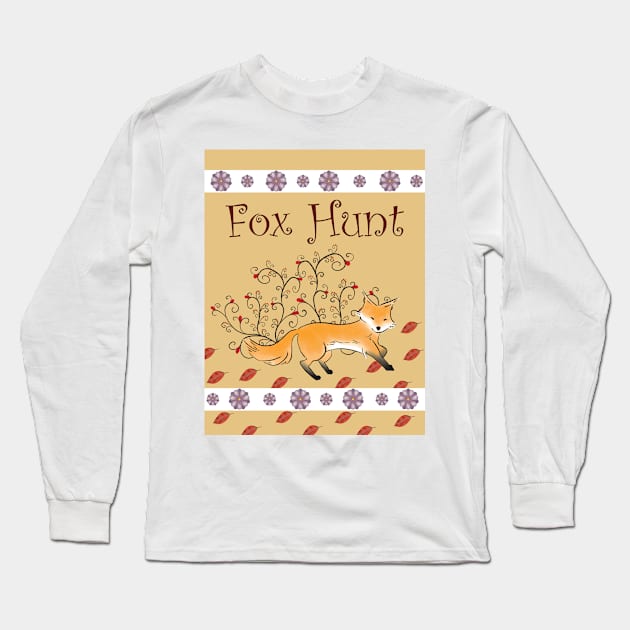 Fox Hunt - Life of a Fox Long Sleeve T-Shirt by Missing.In.Art